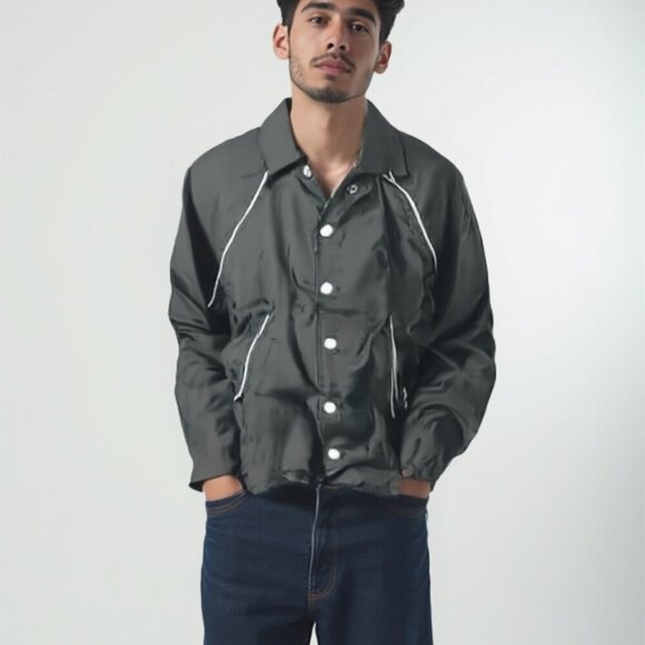 Vintage Other - VTG 80s  Bonwitt Canada Track Jacket Snap